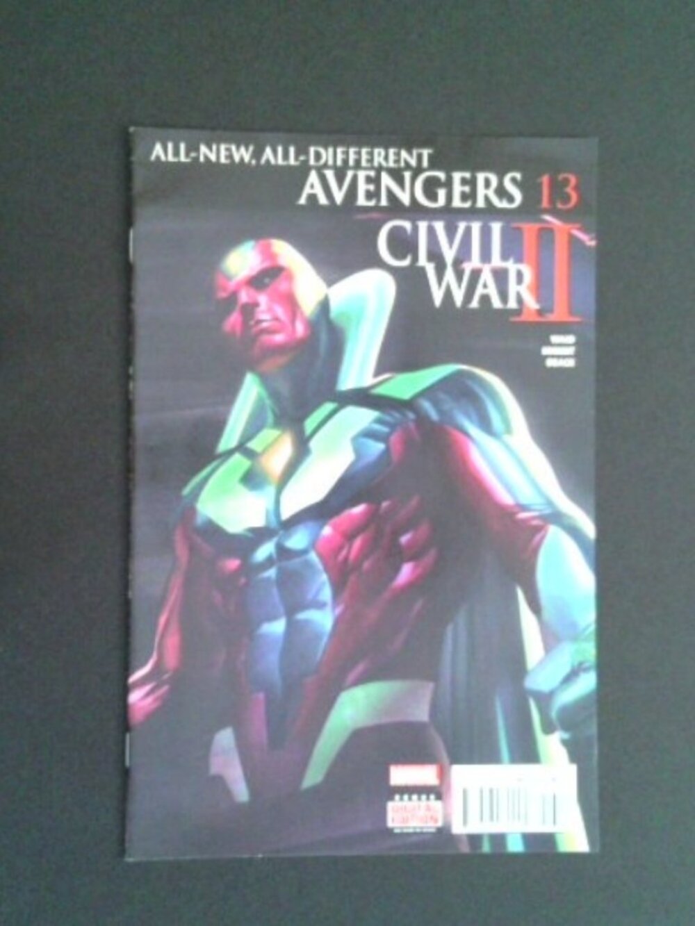 All-New All-Different Avengers #13 Civil War II Vision Alex Ross - with BagBoard